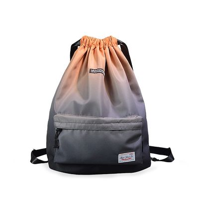 Sac à dos de transport facile de gymnase de cordon, modèle imperméable de lame de feuille de sac à dos de sports